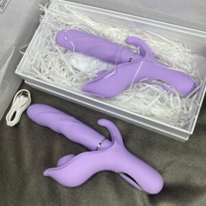 Thrusting rabbit dildo and sucker